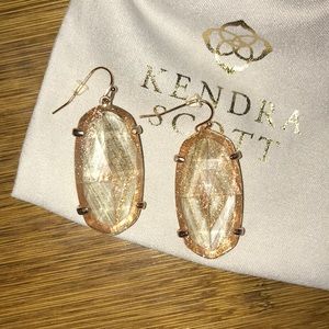 Kendra Scott Gold Dusted Glass Earrings